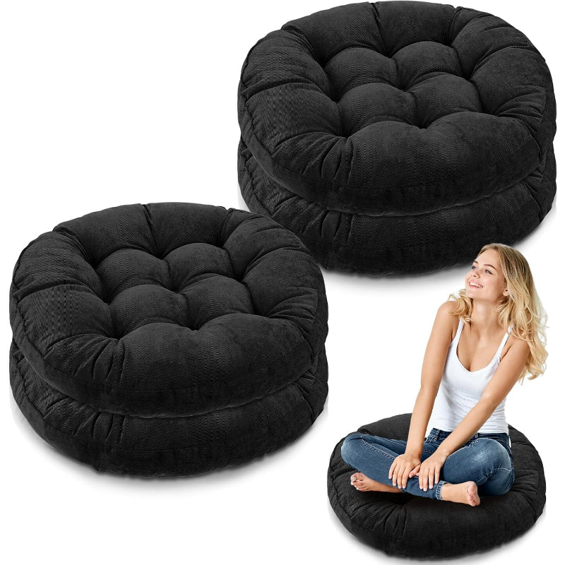 4‑Pcs Round Large Floor Pillows