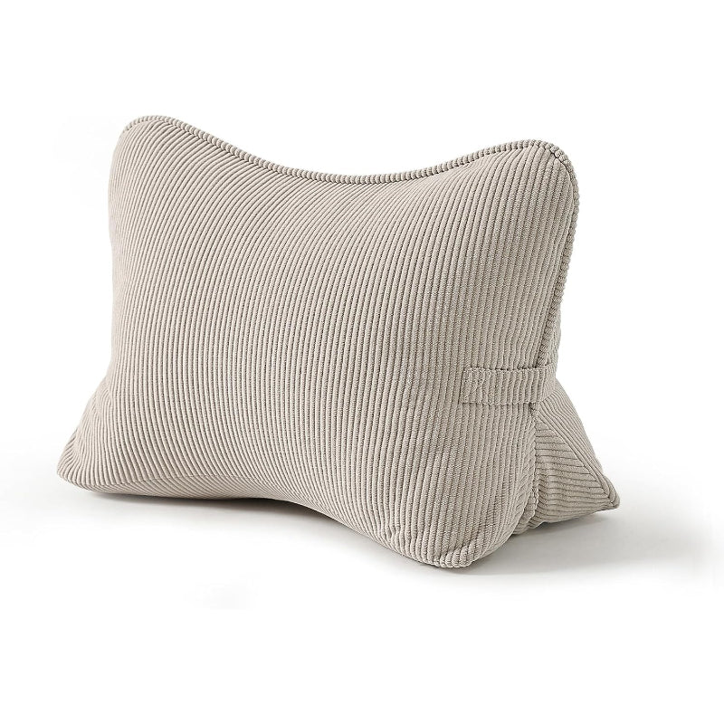Beige‑Gray Triangle Sofa Lumbar Support Cushion