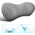 Grey Memory Foam Office Lumbar Support Pillow