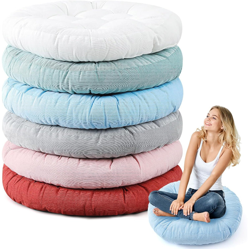 6‑Pcs Colorful Round Large Floor Pillows