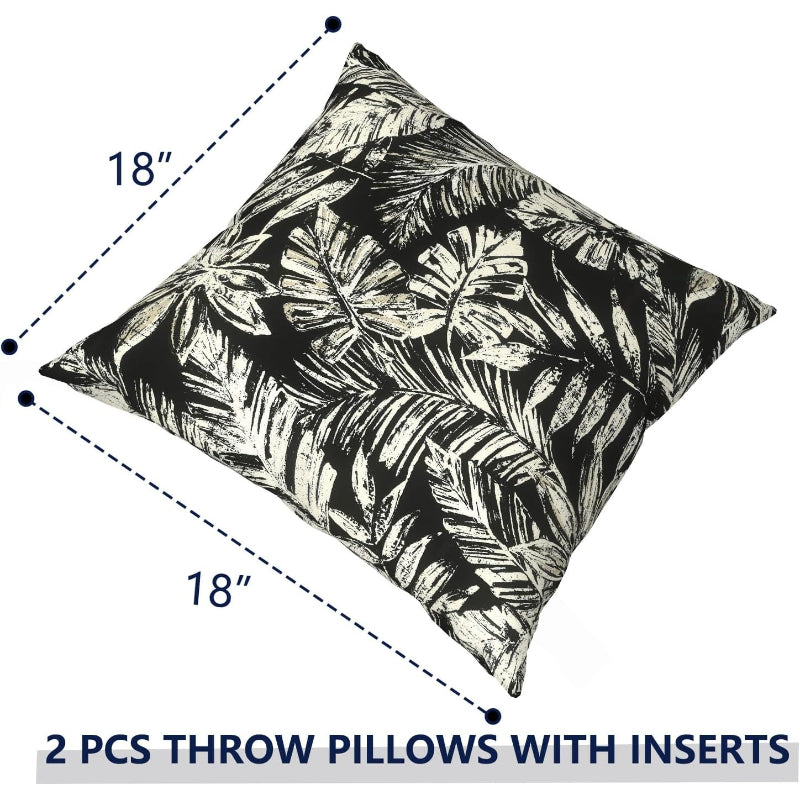 2‑Pack Waterproof Outdoor Throw Pillows