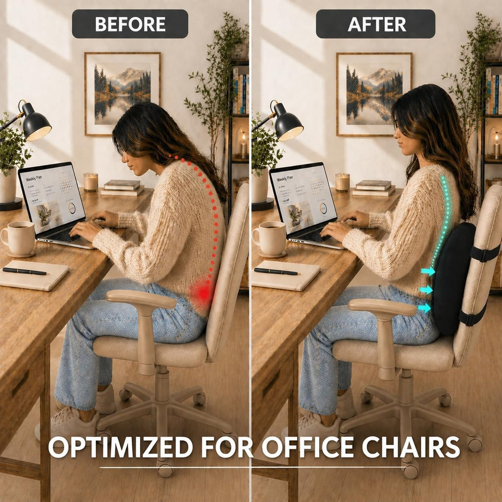 Memory Foam Office Car Lumbar Support Pillow