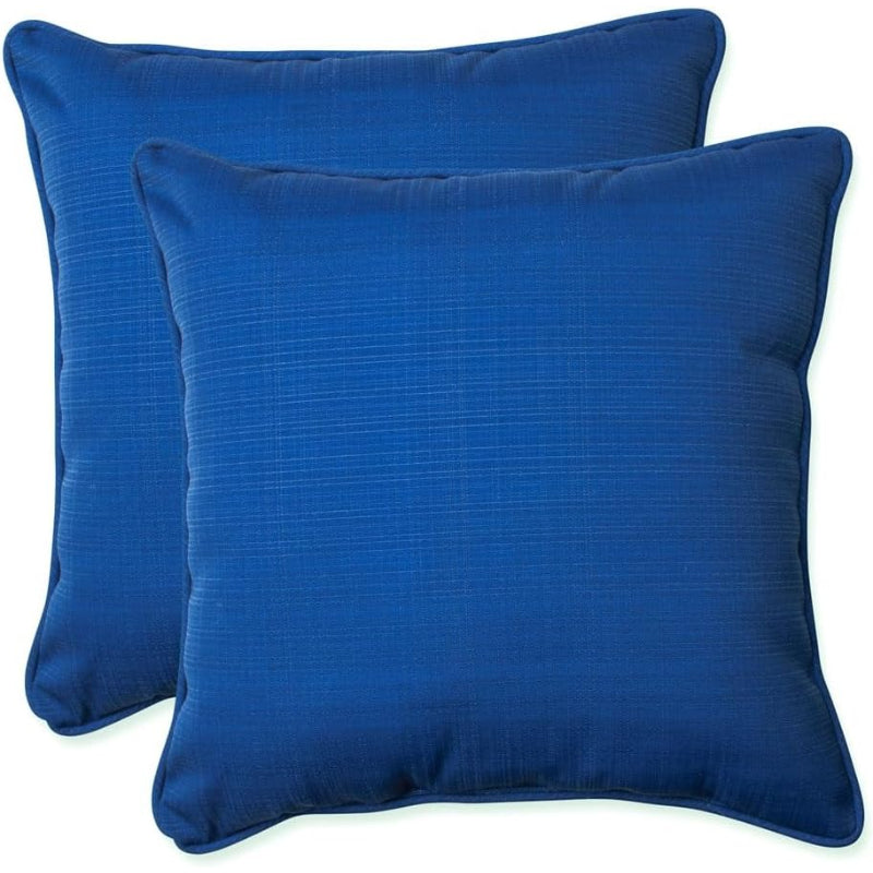 2‑Count Blue Indoor‑Outdoor Throw Pillows