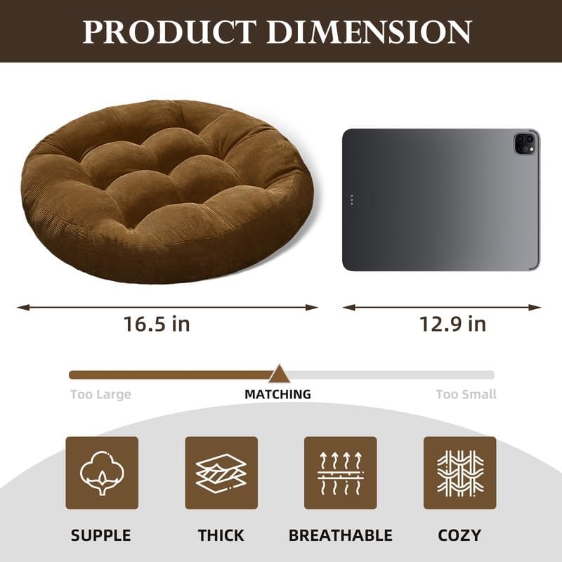2‑Pcs Round Meditation Floor Pillows