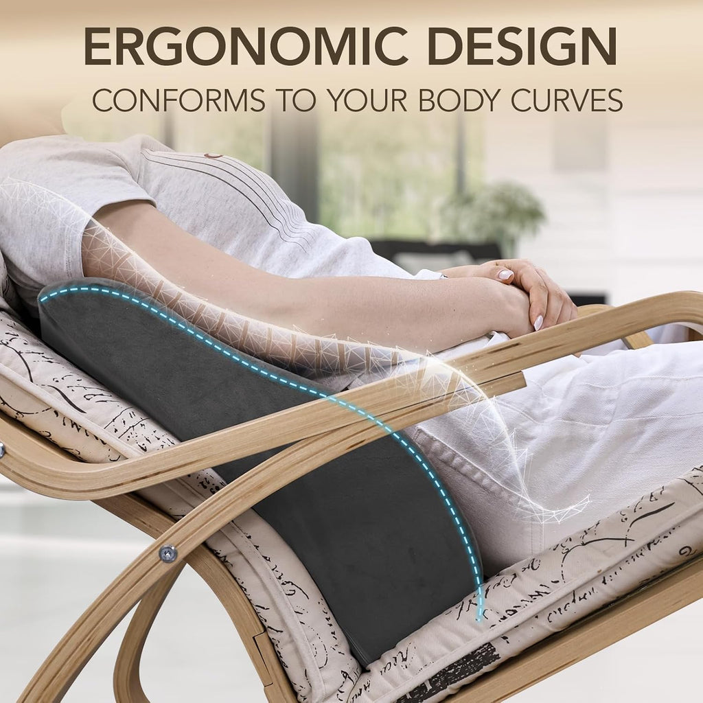 Gray Memory Foam Lumbar Support Pillow