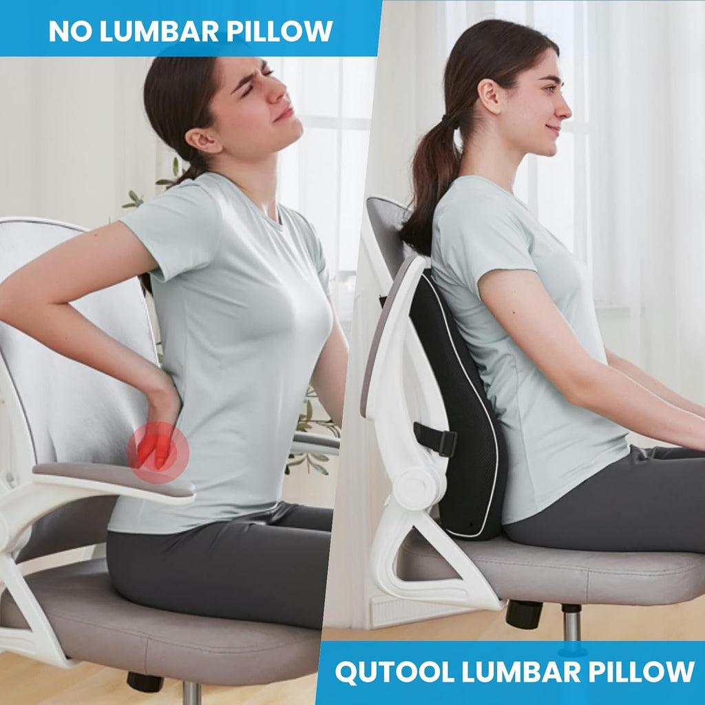 Adjustable Mesh Office‑Car Lumbar Support Pillow