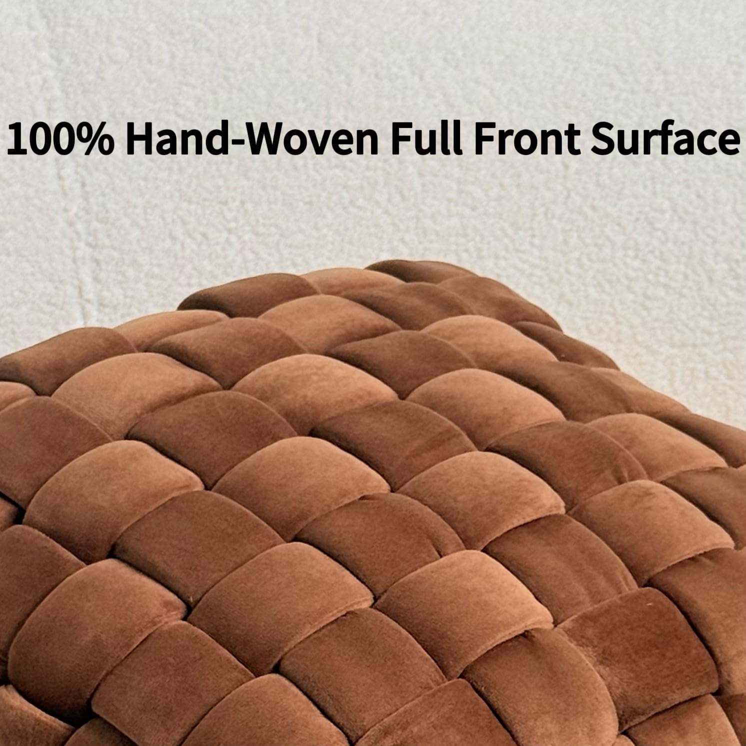 Brown Velvet Knotted Decorative Throw Pillow