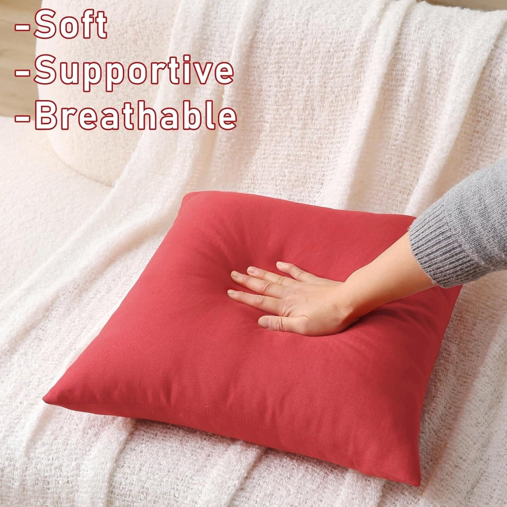 2‑Pack Red Waterproof Outdoor Throw Pillows