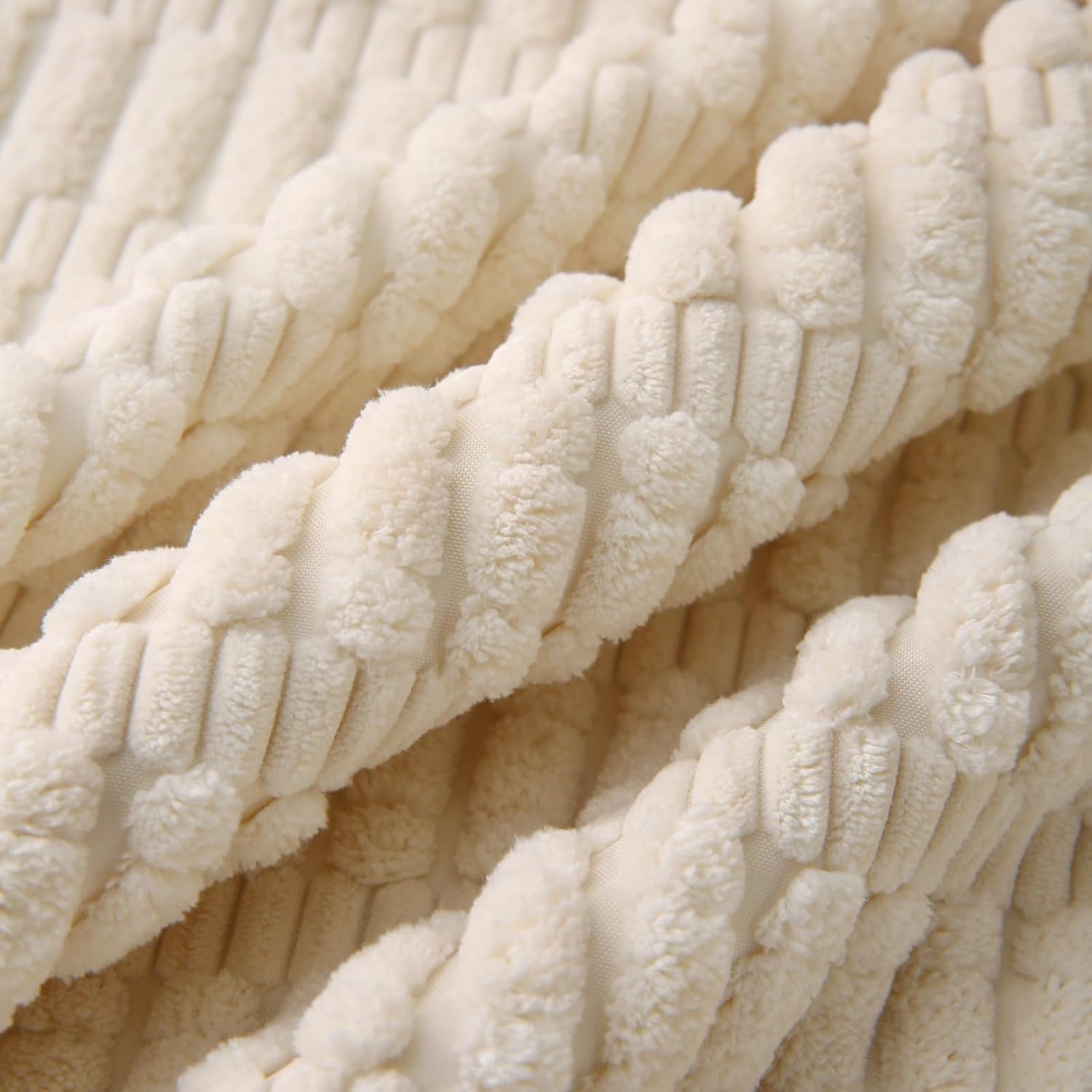 2‑Pack Decorative Beige Corduroy Throw Pillows
