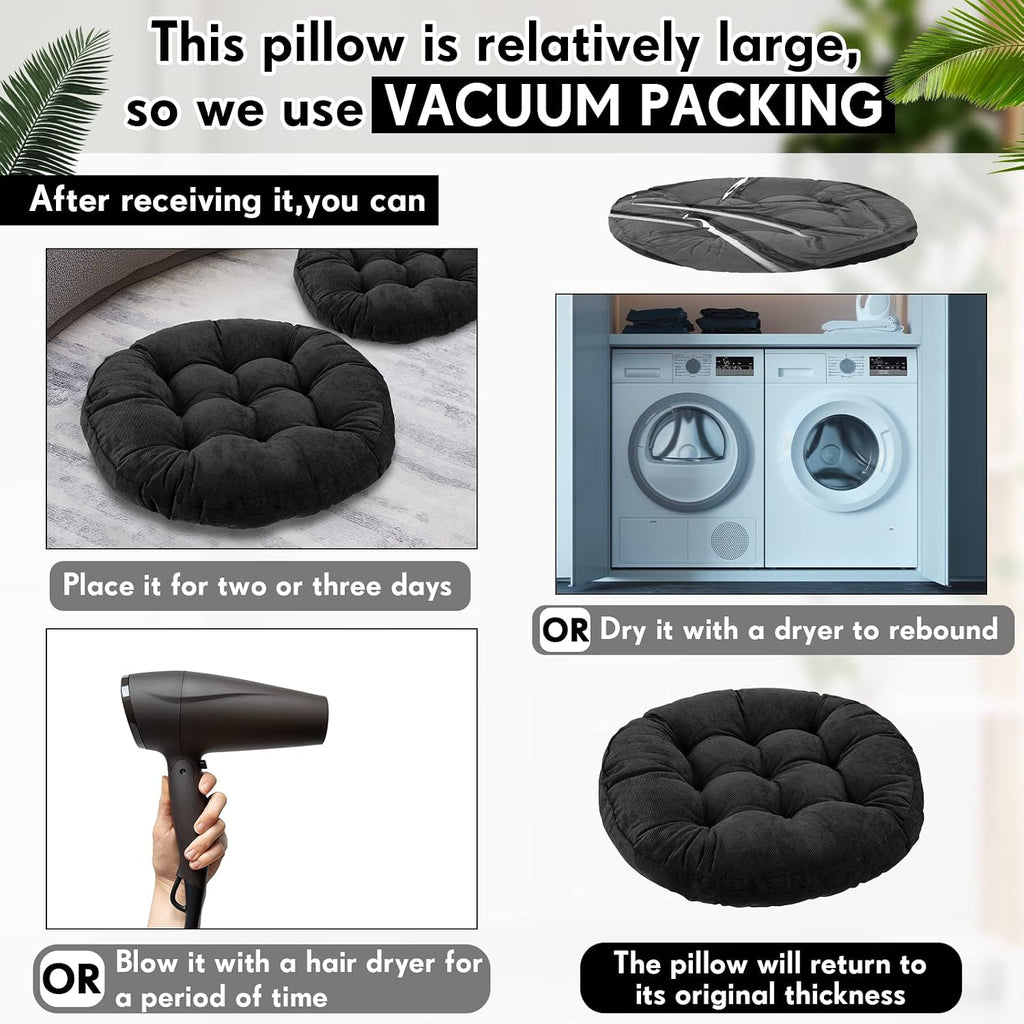 4‑Pcs Round Large Floor Pillows