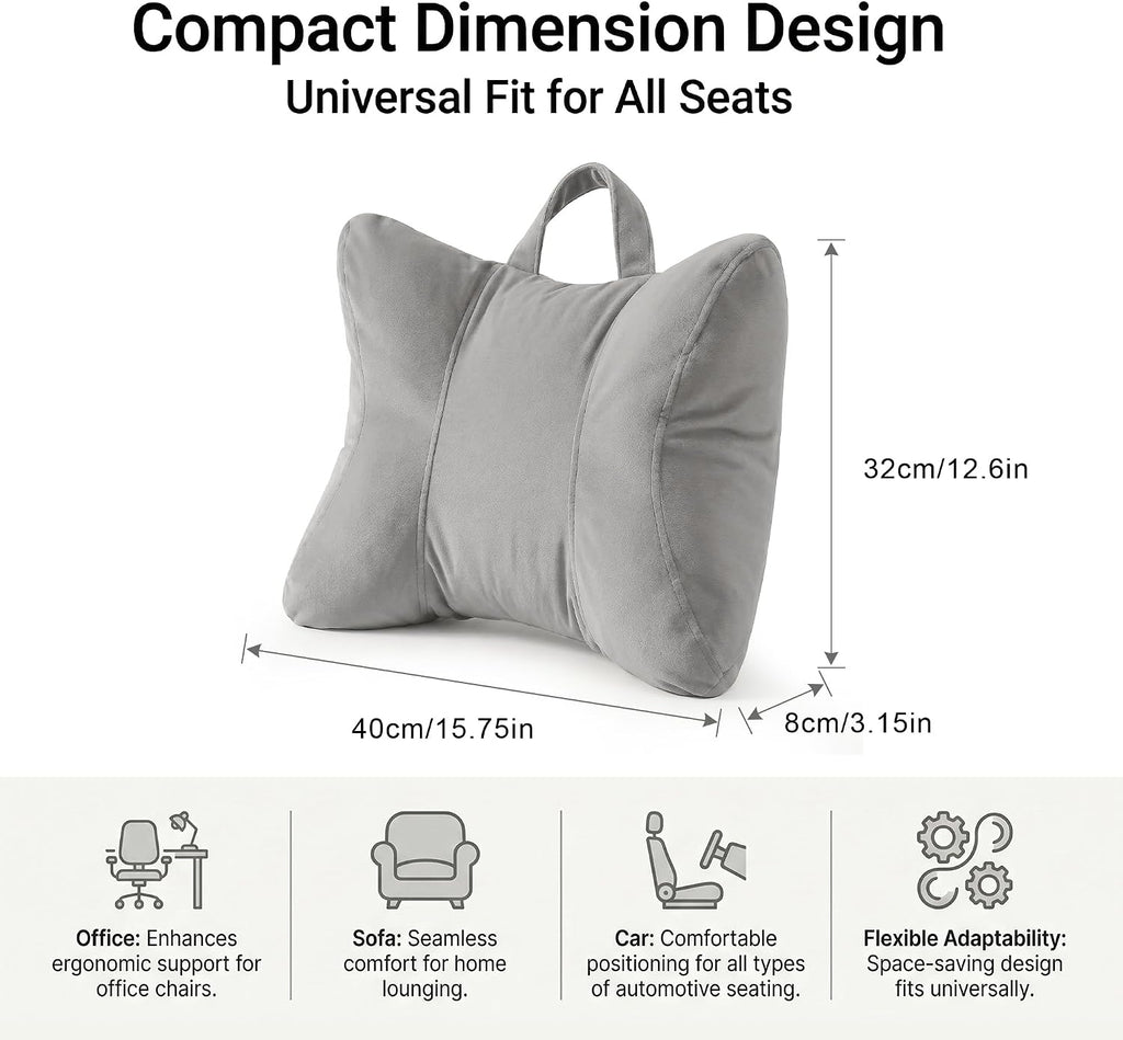 Zinc Gray Lumbar Support Pillow