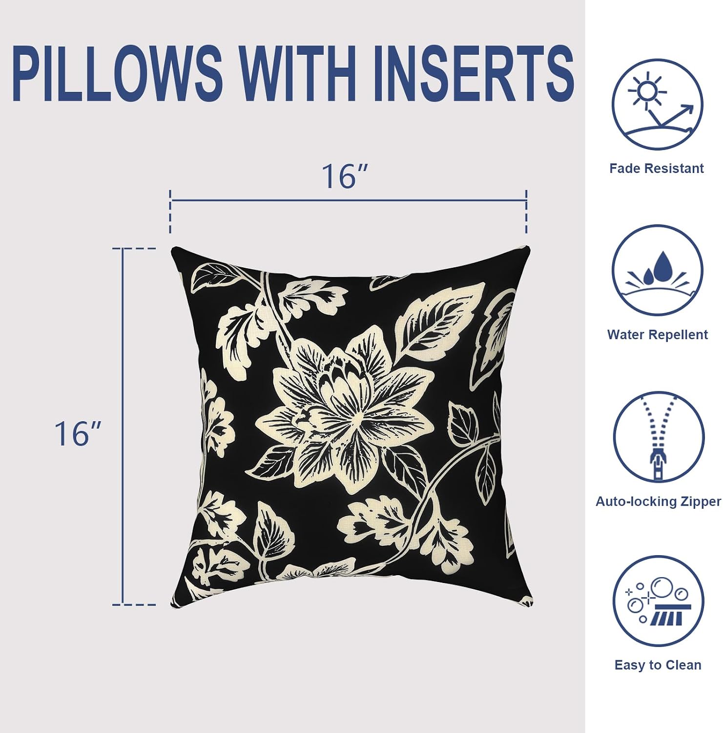 2‑Pack Water‑Repellent Outdoor Throw Pillows