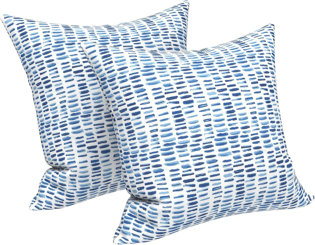 2‑Pack Pebble Blue Indoor‑Outdoor Throw Pillows