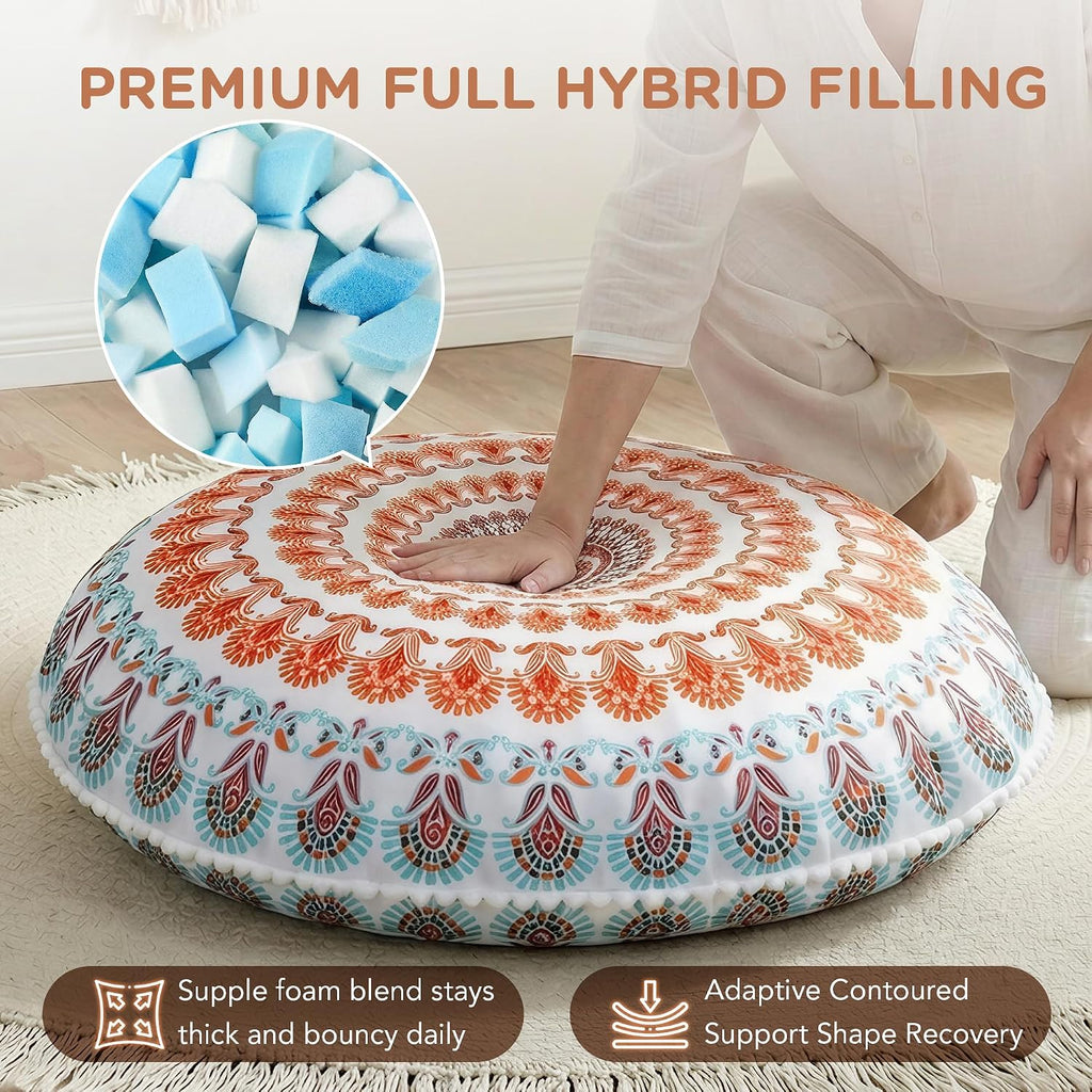 2‑Pack Large 32‑Inch Floor Meditation Cushions