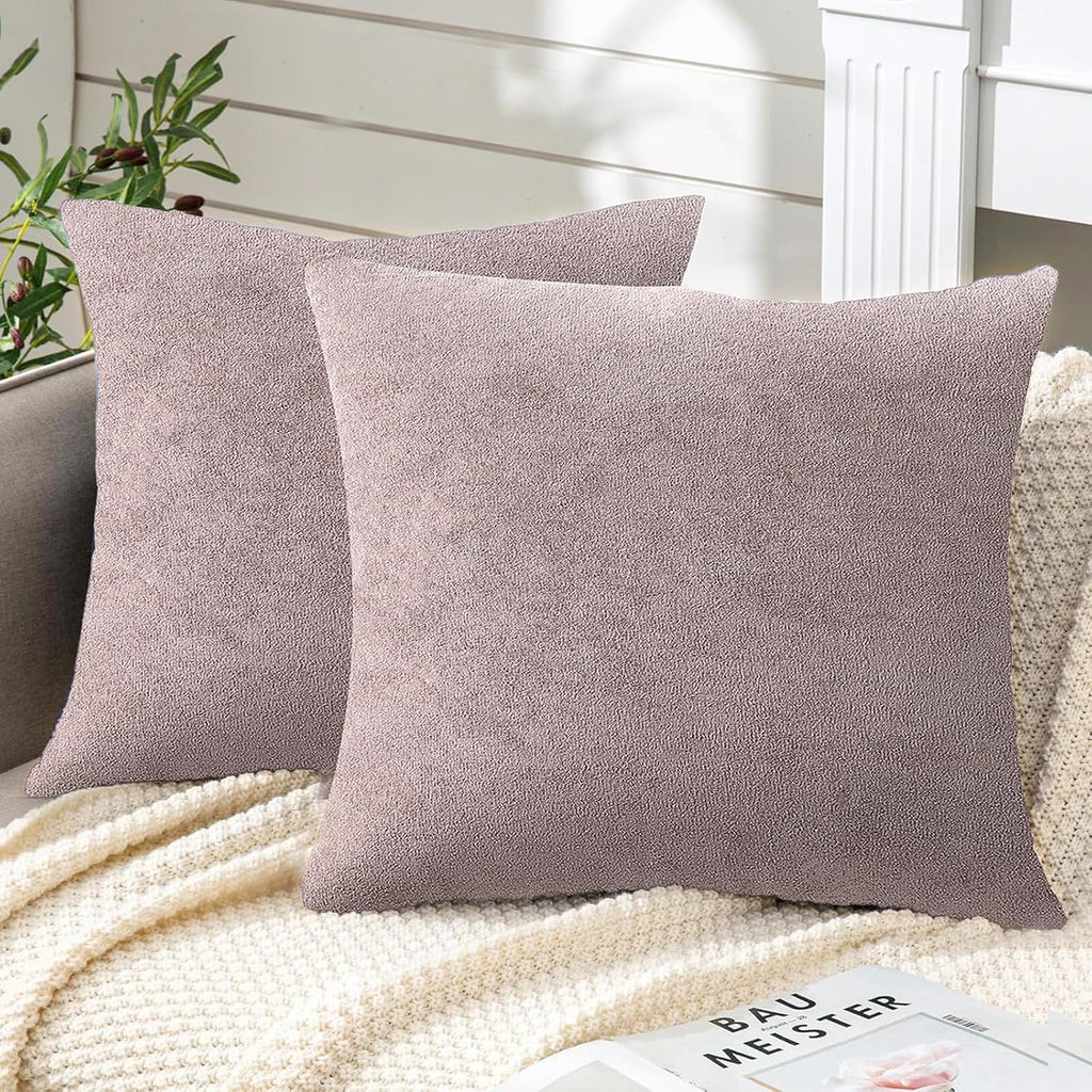 2‑Pack Flaxen Decorative Throw Pillows with Inserts