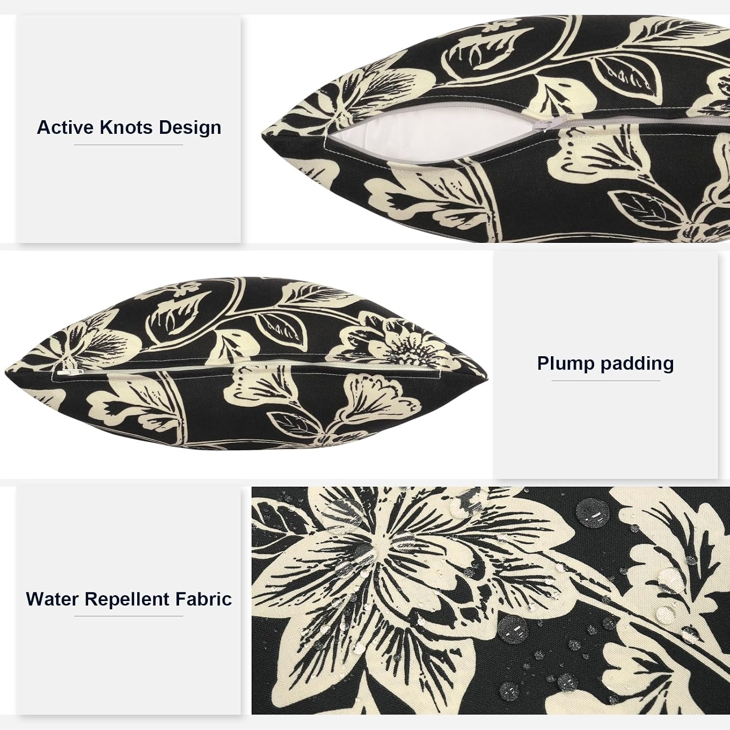 2‑Pack Water‑Repellent Outdoor Throw Pillows