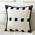 Black Chenille Tufted Boho Decorative Throw Pillows Set of 2