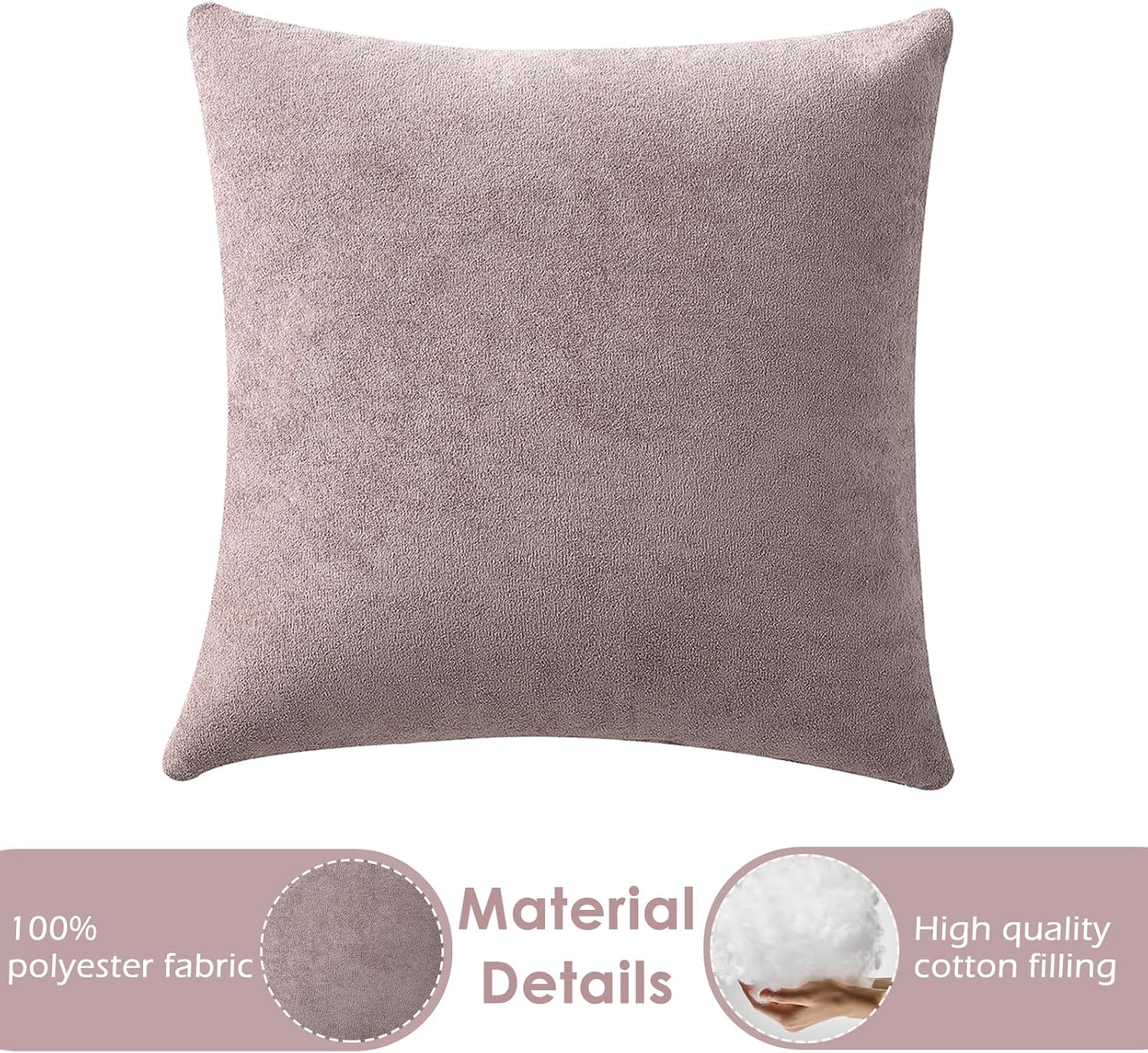 2‑Pack Flaxen Decorative Throw Pillows with Inserts