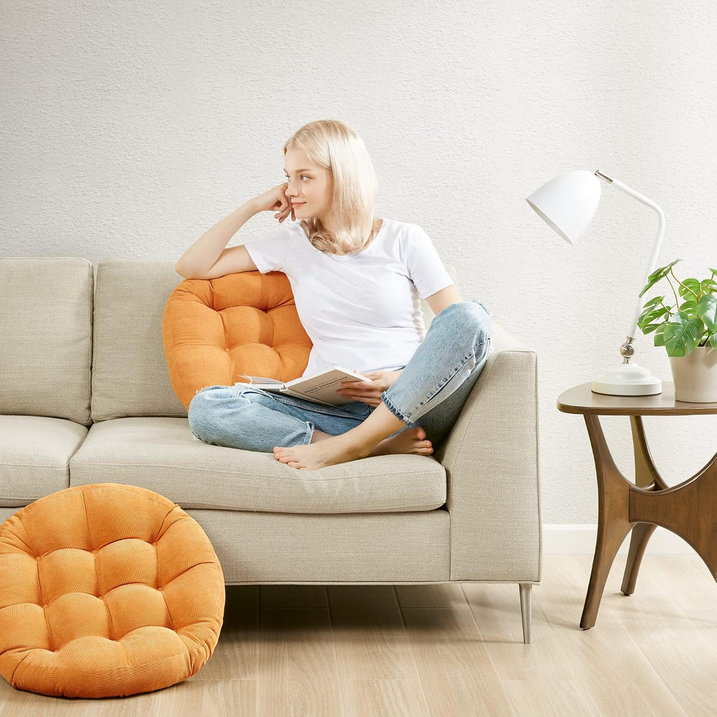 Set‑of‑2 Round Meditation Floor Cushions