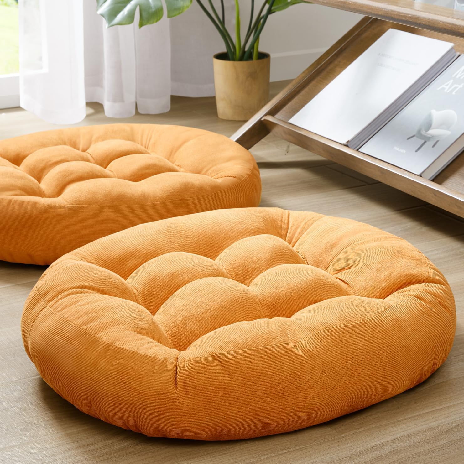 Set‑of‑2 Round Meditation Floor Cushions