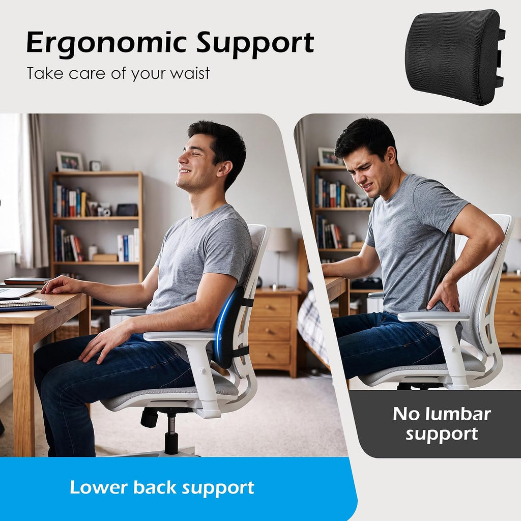 Memory Foam Salon Chair Lumbar Support Pillow