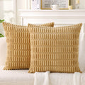 2‑Pack Golden Brow nDecorative Corduroy Throw Pillows