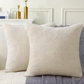 2‑Pack Decorative Beige Woven Boho Throw Pillows