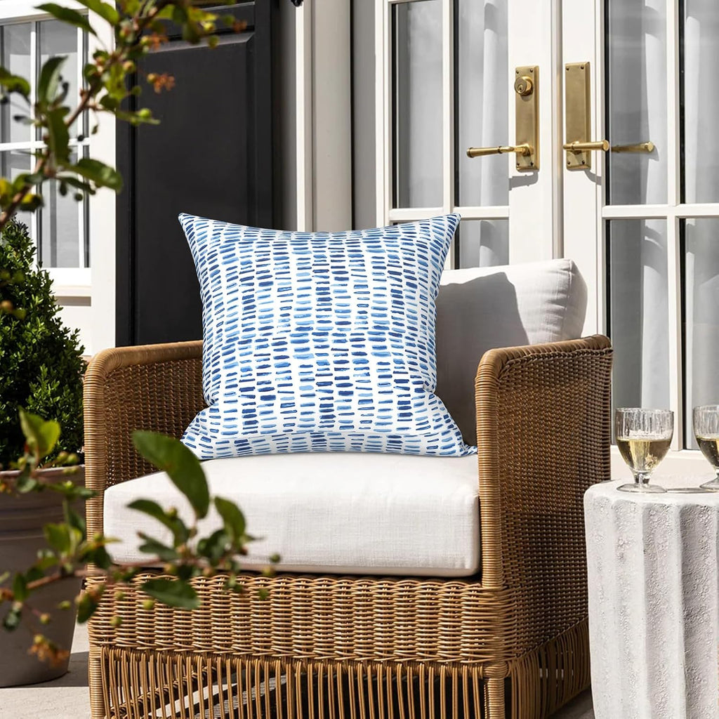 2‑Pack Pebble Blue Indoor‑Outdoor Throw Pillows