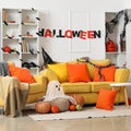4‑Pack Orange Waterproof Outdoor Throw Pillows
