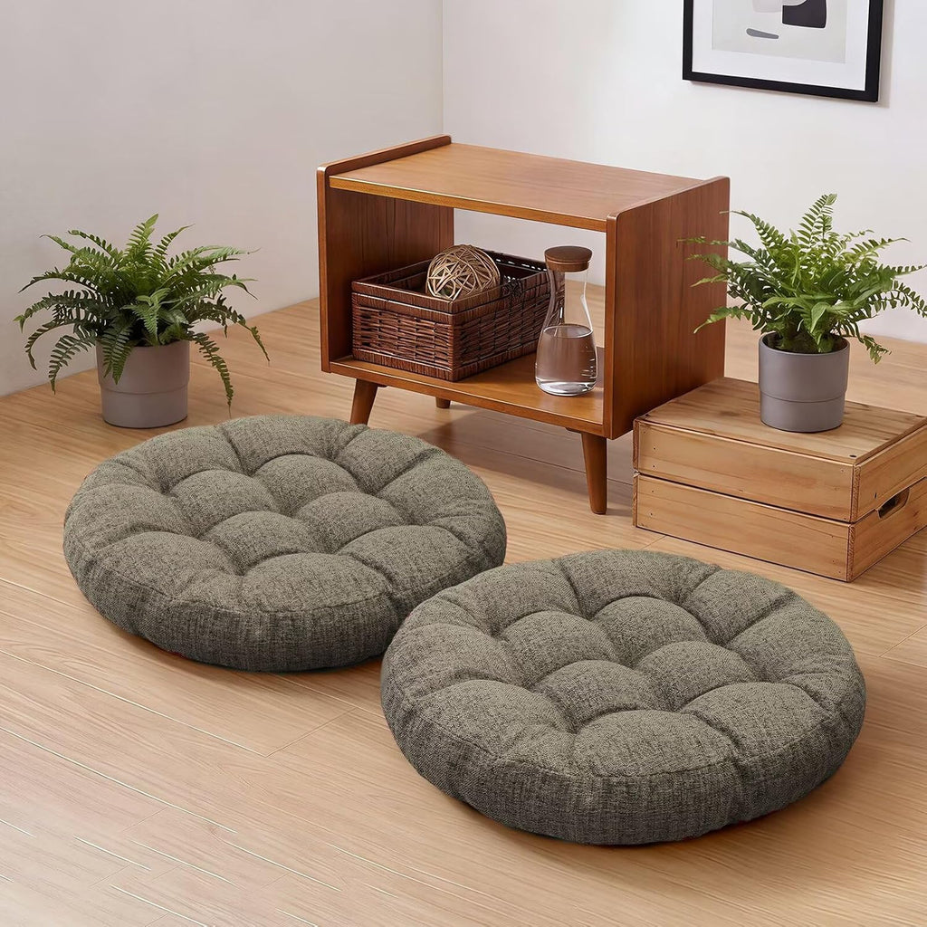 Large Round Meditation Floor Pillow Set of 2