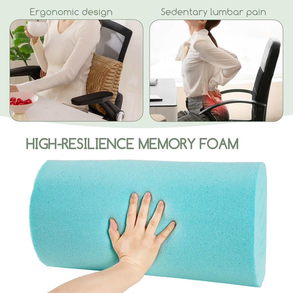 Brown Memory Foam Back Support Cushion