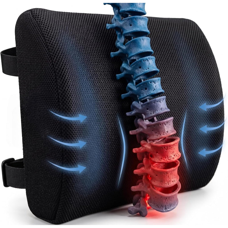 Memory Foam Office Car Lumbar Support Pillow