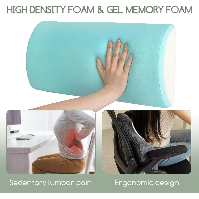 Dark Grey Memory Foam Recliner Lumbar Pillow